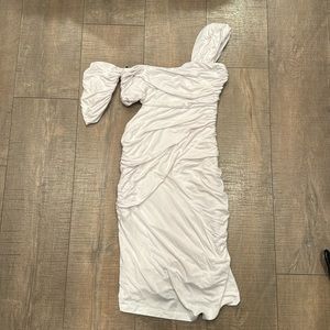 BEBE DRESS KARDASHIAN Goddess White Dress S